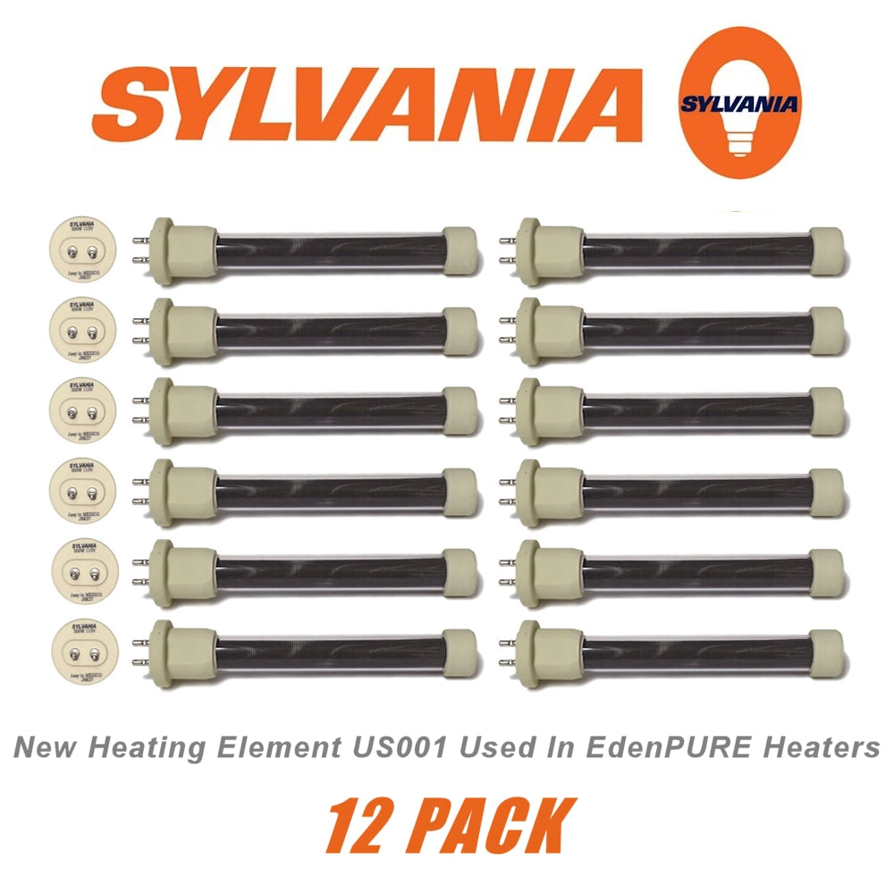 58911 US001 (500W) Sylvania T6 115V EdenPURE 12 Pack Infrared Heater Element