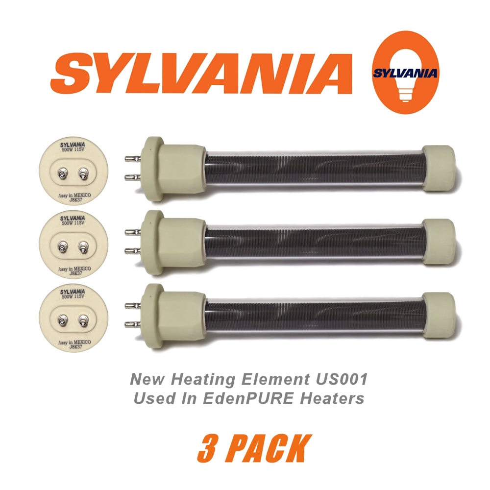 58911 US001 (500W) Sylvania T6 115V EdenPURE 3 Pack Infrared Heater Element