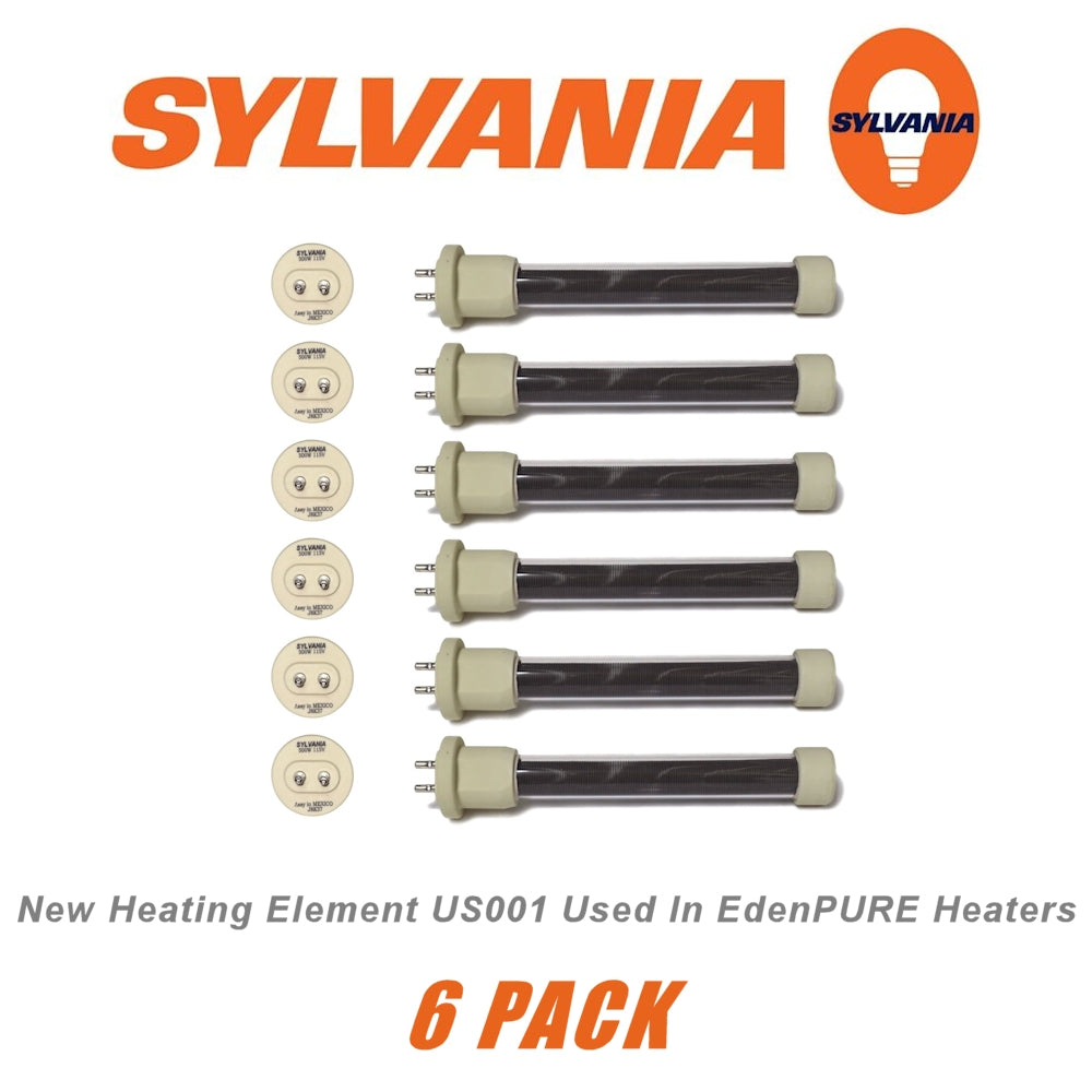 58911 US001 (500W) Sylvania T6 115V EdenPURE 6 Pack Infrared Heater Element