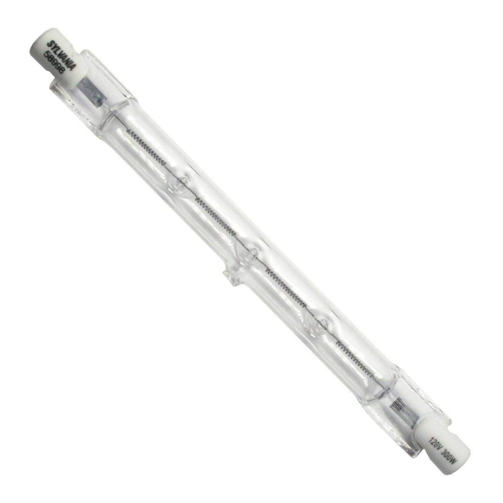 58998 Sylvania EHM 300W 120V T3 R7s Clear Halogen Lamp