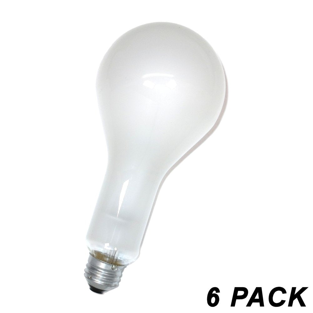 15738 Sylvania 300W 130V PS30 6 Pack Frosted Incandescent Lamp