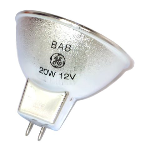 20814 GE BAB Q20MR16C/FL40 20W 12V Halogen Lamp No Cover Glass