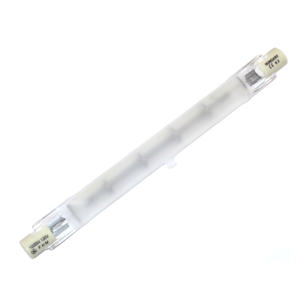 23792 GE FHM 1000W 120V Q1000T3/4 R7s Frosted Halogen Lamp