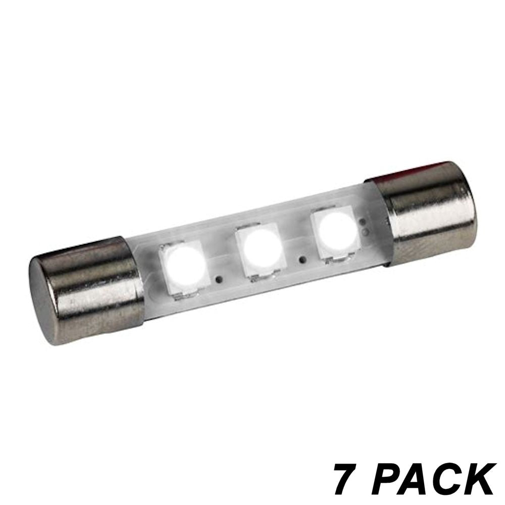 FL1WW Warm White 8V 23mA 3 SMD LED Fuse Lamp 7 PACK