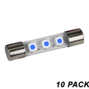 FL2CB Cool Blue 8V 23mA 3 SMD LED Fuse Lamp 10 PACK