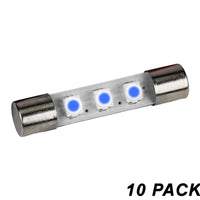 FL2CB Cool Blue 8V 23mA 3 SMD LED Fuse Lamp 10 PACK