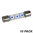 FL3IB Ice Blue 8V 23mA 3 SMD LED Fuse Lamp 10 PACK