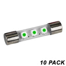 FL4EM Emerald 8V 23mA 3 SMD LED Fuse Lamp 10 PACK