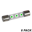 FL4EM Emerald 8V 23mA 3 SMD LED Fuse Lamp 8 PACK