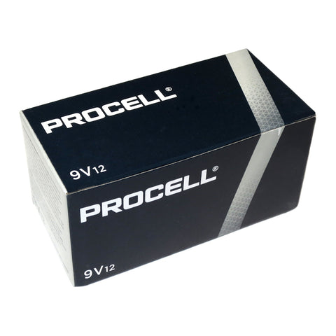 PC1604 Duracell PROCELL 9V Alkaline Battery 12 Pack