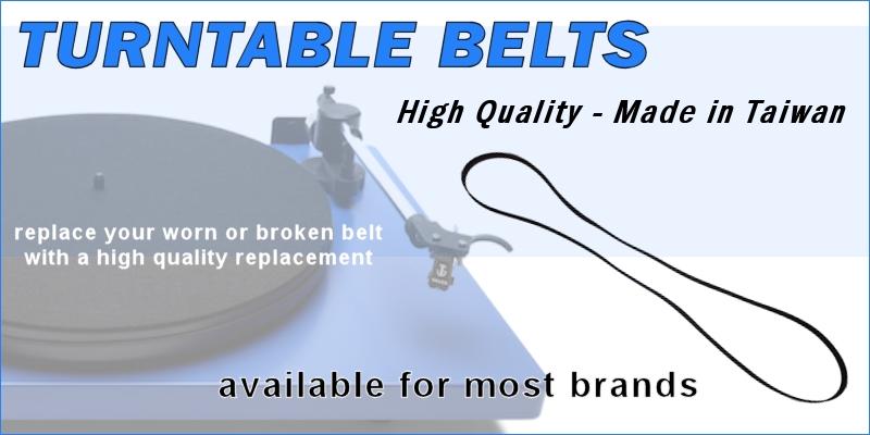 Replacement High Quality Turntable Belts In Stock For Many Popular Brands!  $4.99ea.