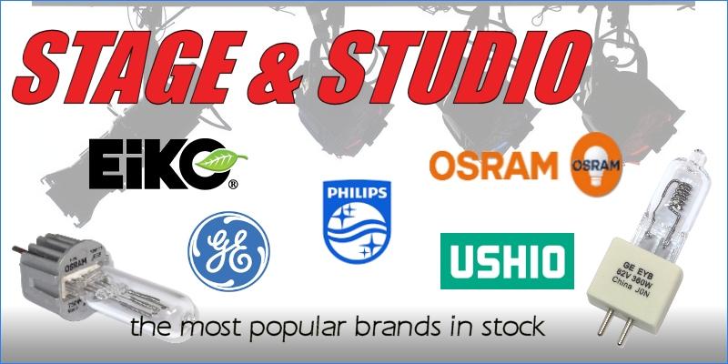 Offering the most popular brands of stage and studio lamps and bulbs!